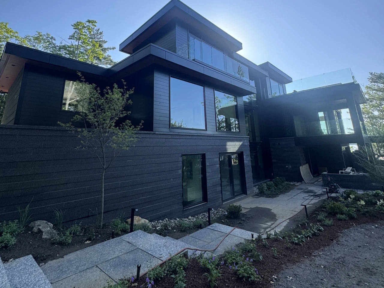 Professional house washing in progress in Ontario